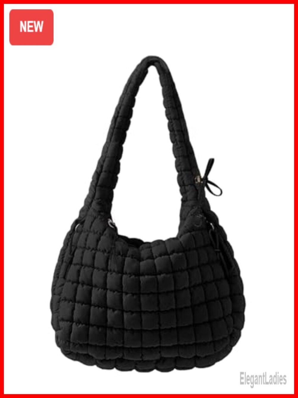 Nylon Puffer Quilted Tote Bag Crossbody Hobo Shoulder Bag Large Capacity